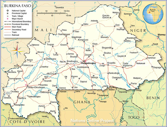 Burkina-Faso map