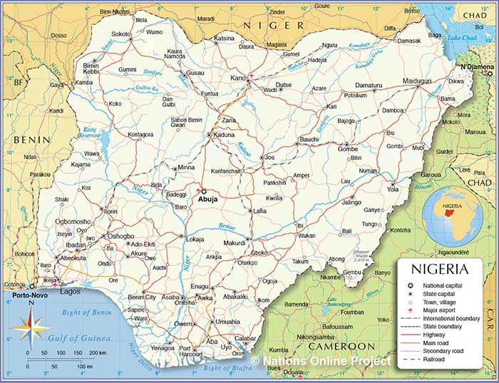 Nigeria Railway map