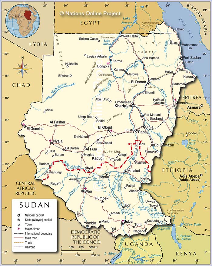 Sudan Railway map